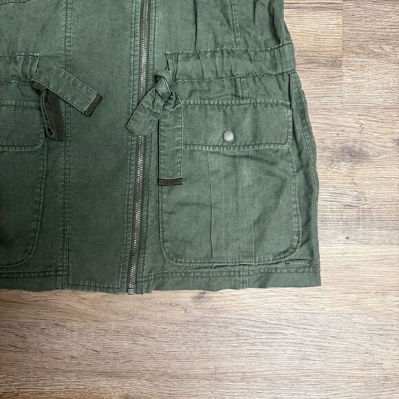 Athleta Olive Green Linen Vest - Picture 2 of 12